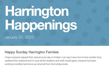 Harrington Happenings Newsletter
