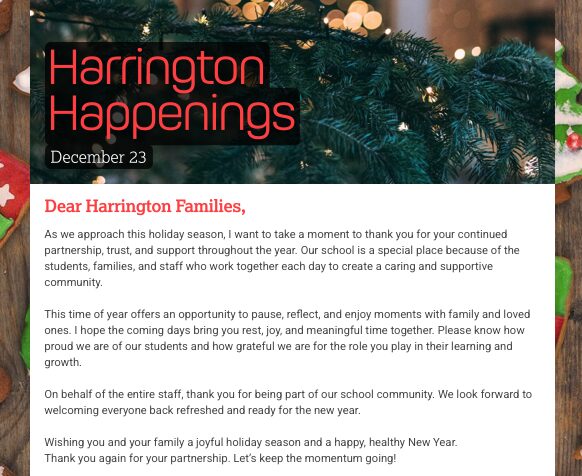 Harrington Happenings - December 23, 2025