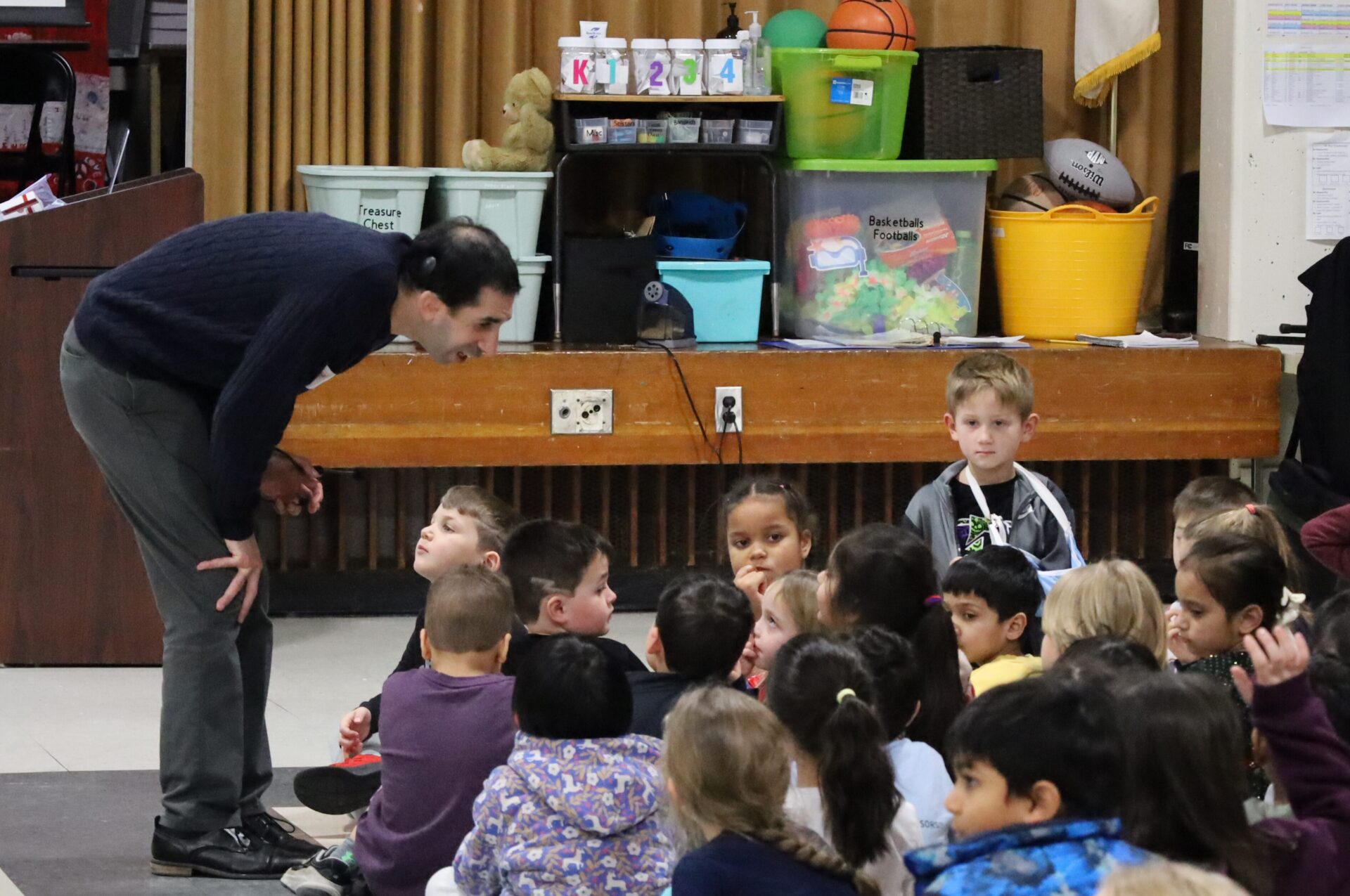 Sam Drazin, an internationally recognized educator and founder of Changing Perspectives, held an assembly for first and second grade students at Harrington Elementary School in Chelmsford on Monday, January 12, 2026.