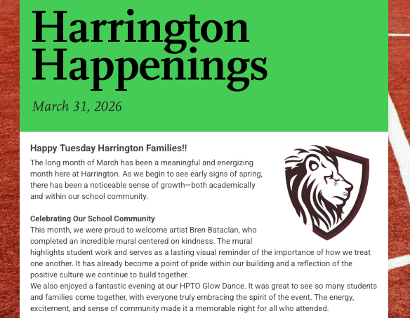 Harrington Happenings - March 31, 2026