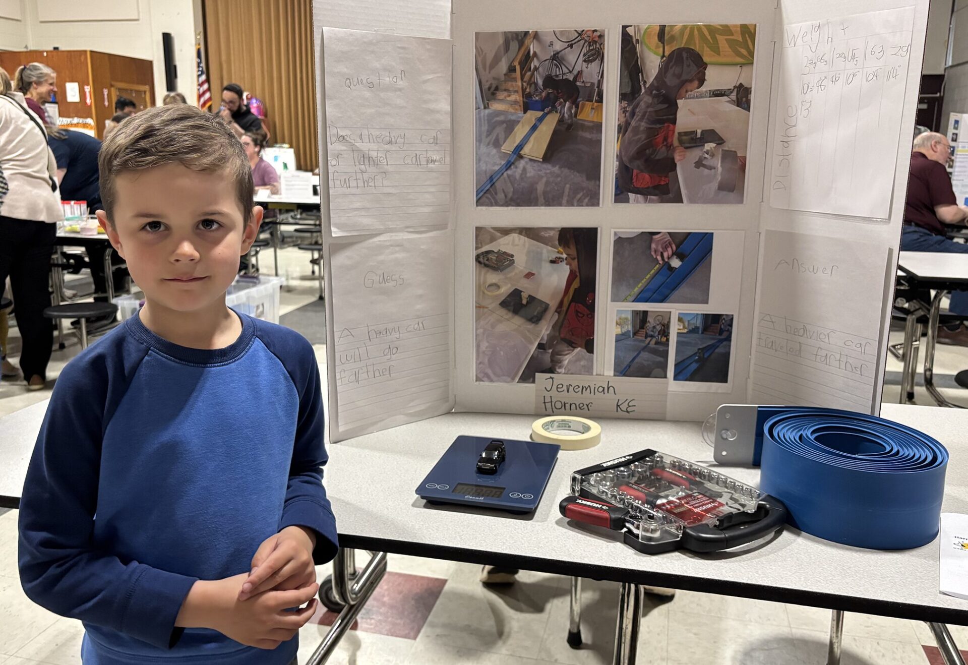 One of the projects featured at the Harrington Elementary School STEAM Fair on Monday, April 14, 2026.