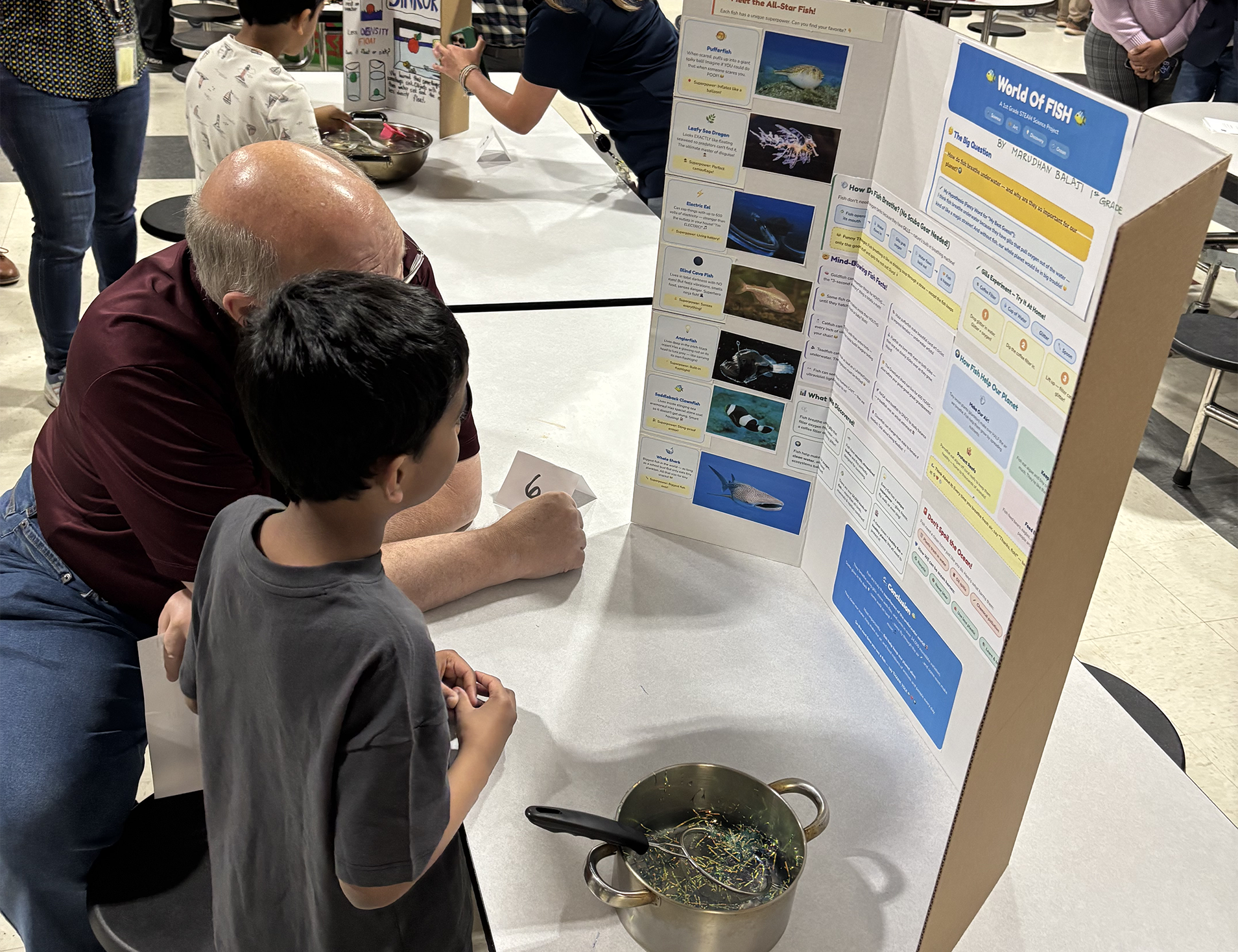 One of the projects featured at the Harrington Elementary School STEAM Fair on Monday, April 14, 2026.