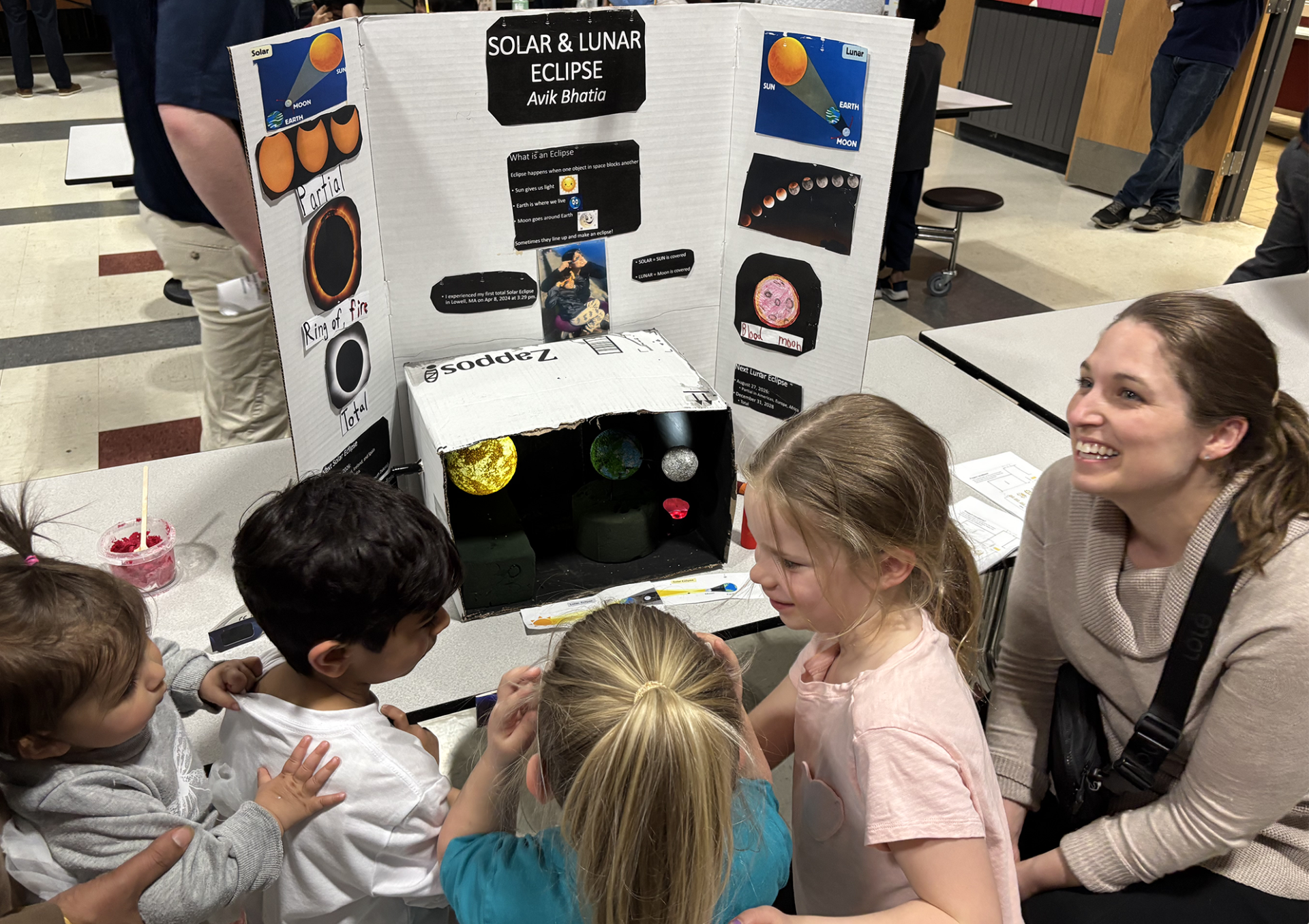 One of the projects featured at the Harrington Elementary School STEAM Fair on Monday, April 14, 2026.