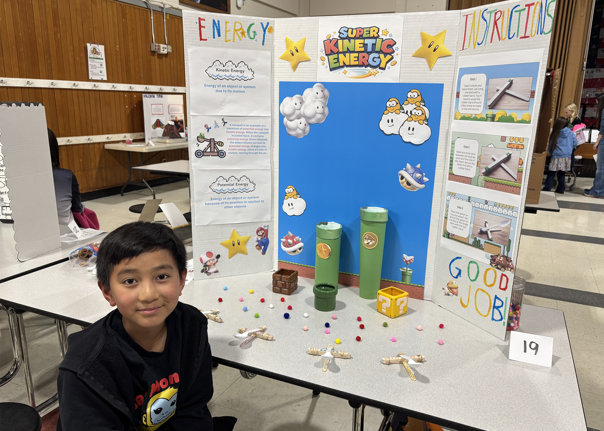 One of the projects featured at the Harrington Elementary School STEAM Fair on Monday, April 14, 2026.