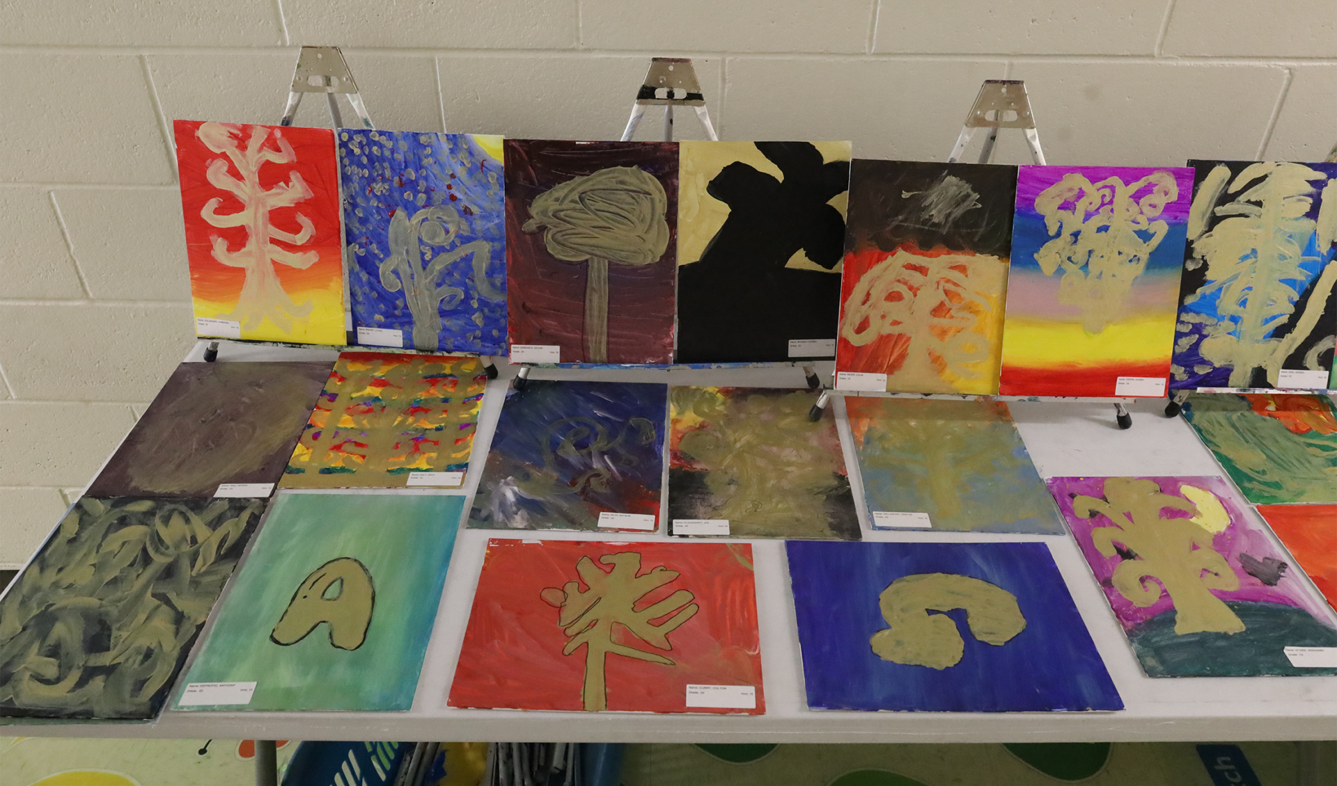 Student artwork featured during the Harrington Elementary School Celebration of the Arts on Wednesday, May 27, 2026.
