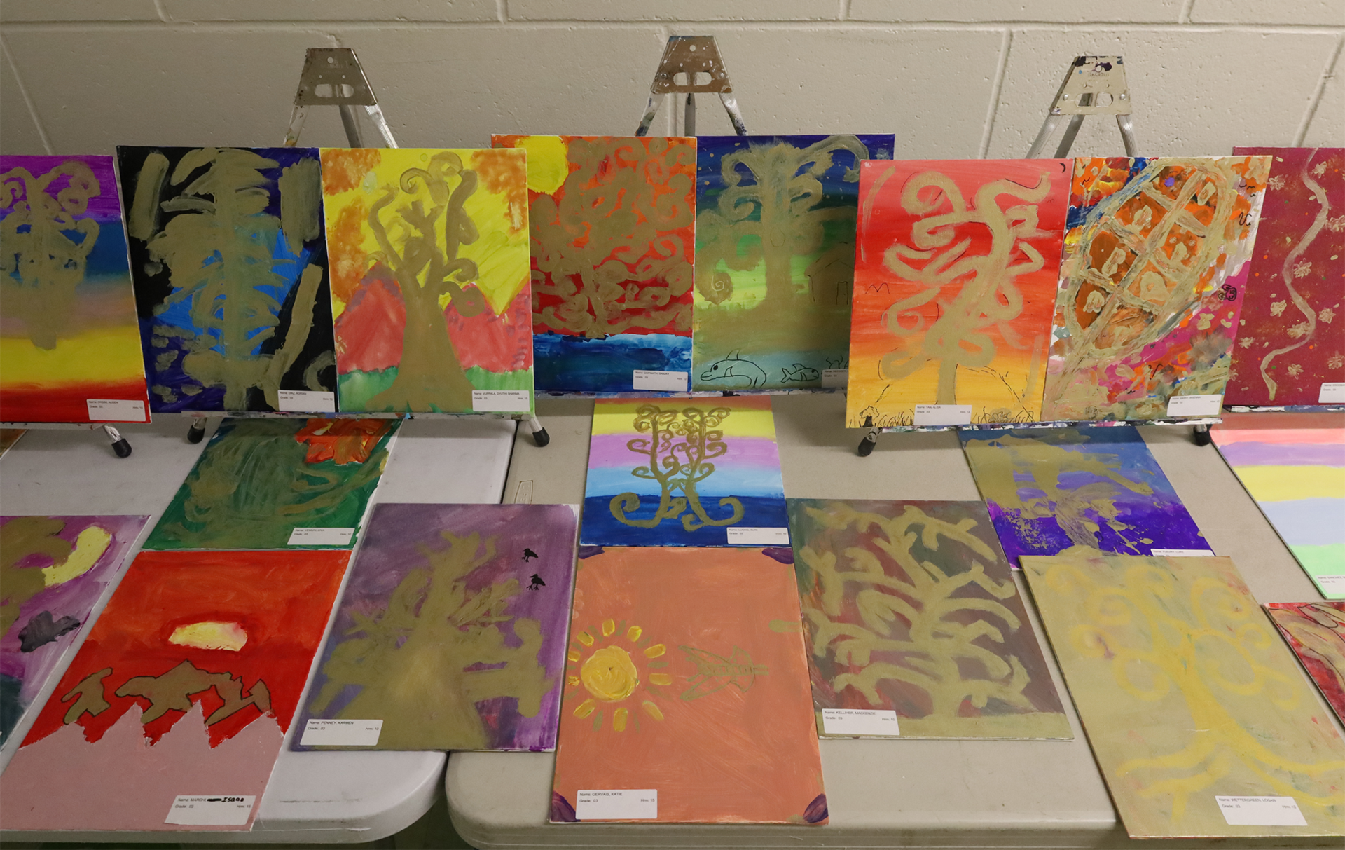 Student artwork featured during the Harrington Elementary School Celebration of the Arts on Wednesday, May 27, 2026.