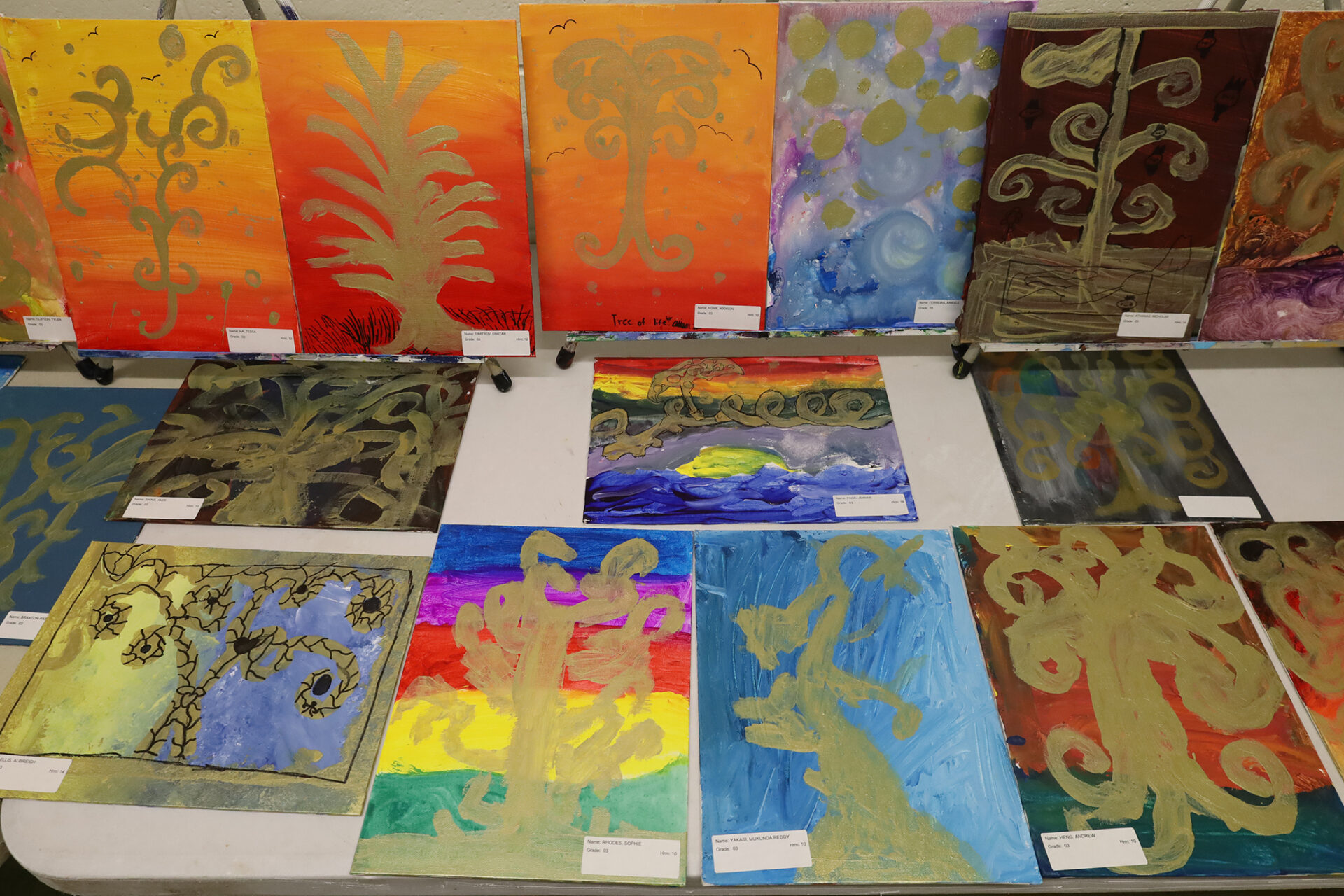 Student artwork featured during the Harrington Elementary School Celebration of the Arts on Wednesday, May 27, 2026.
