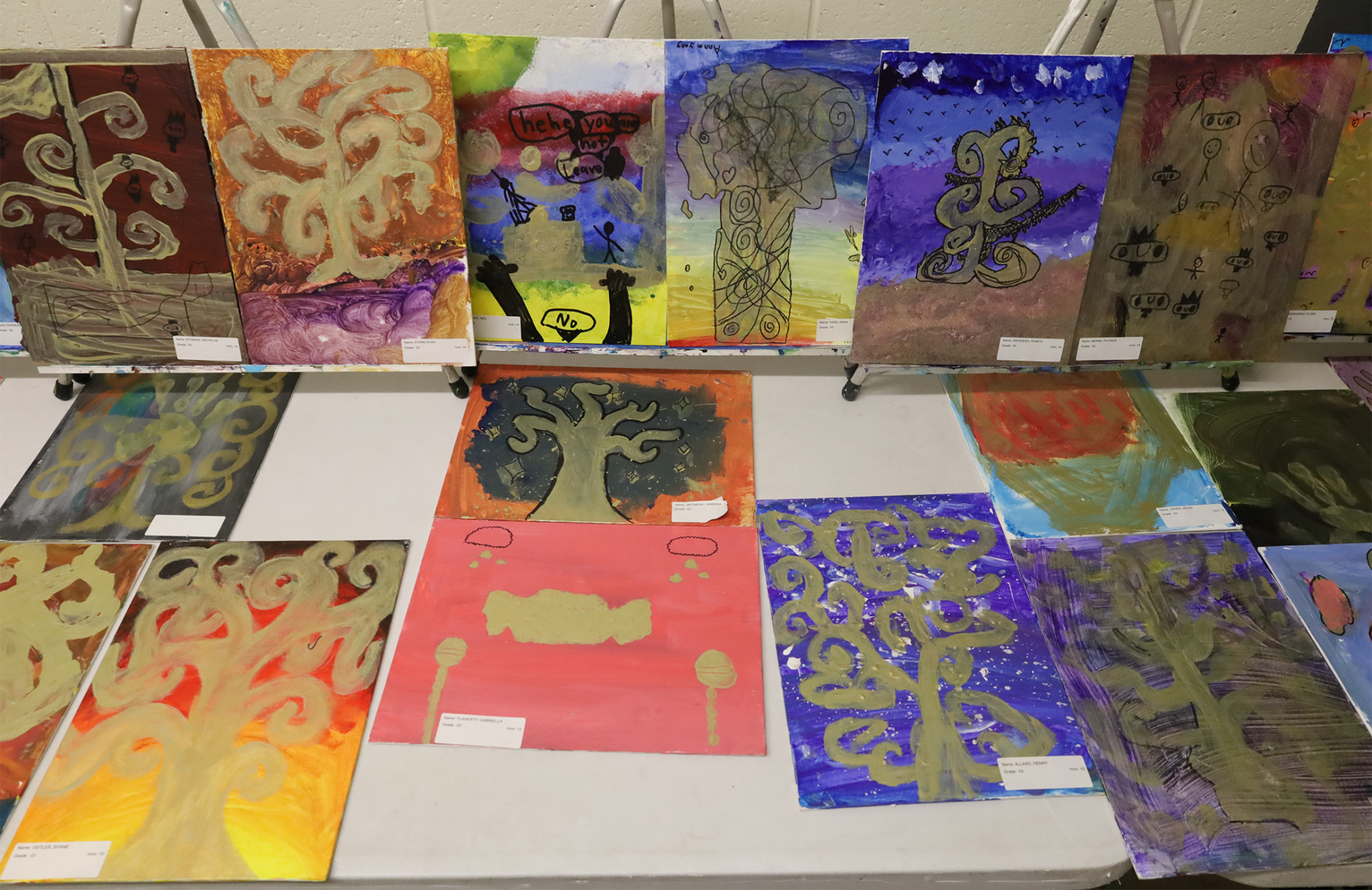 Student artwork featured during the Harrington Elementary School Celebration of the Arts on Wednesday, May 27, 2026.
