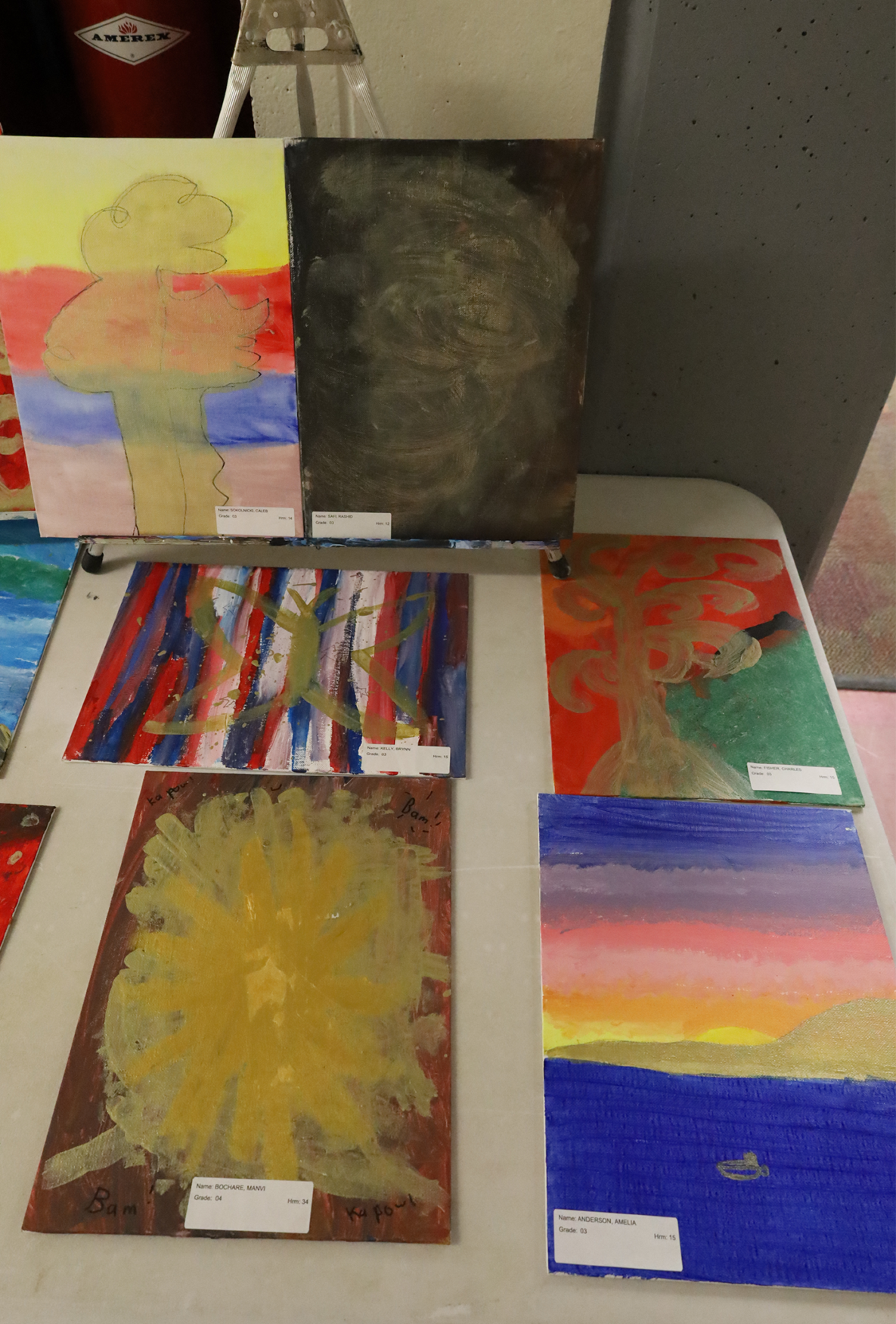 Student artwork featured during the Harrington Elementary School Celebration of the Arts on Wednesday, May 27, 2026.
