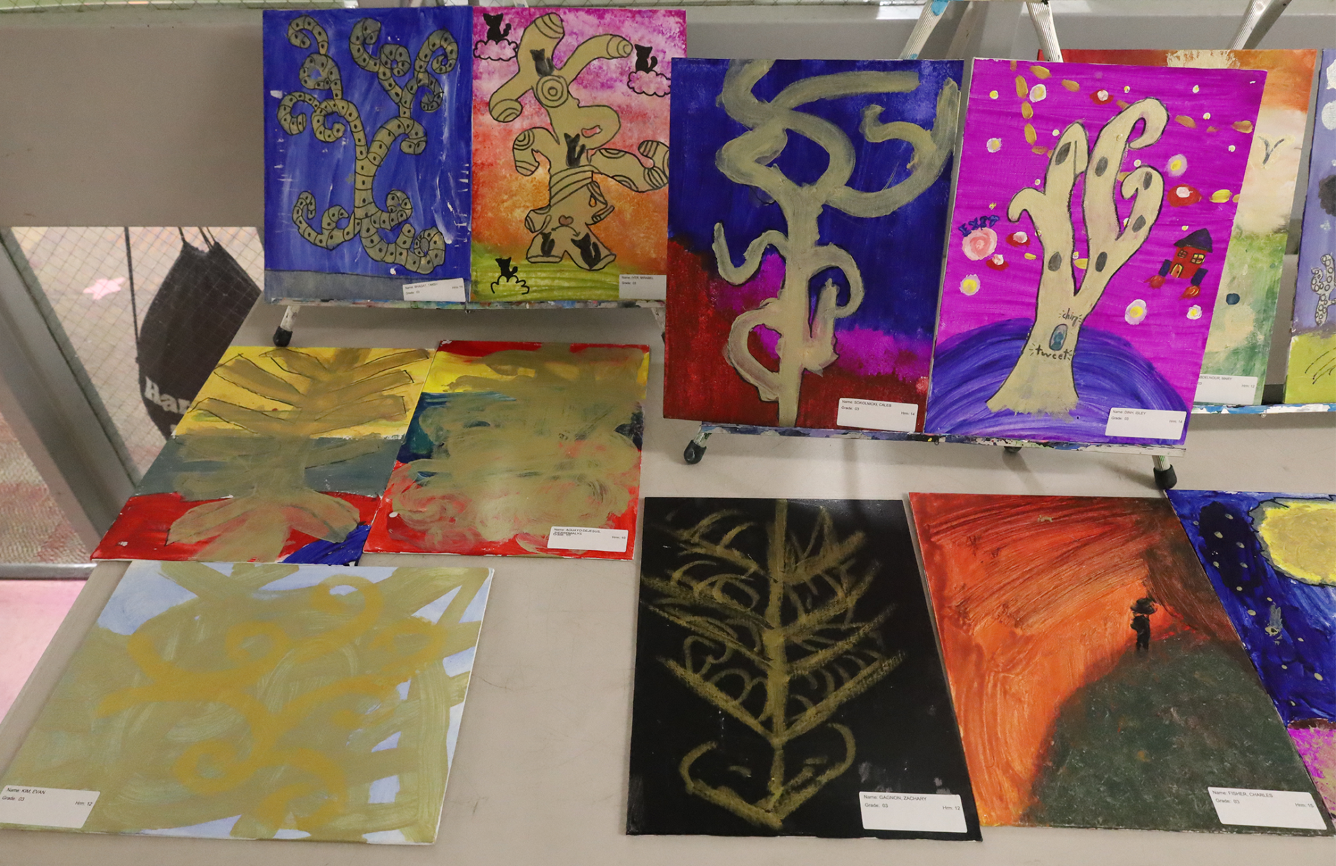 Student artwork featured during the Harrington Elementary School Celebration of the Arts on Wednesday, May 27, 2026.