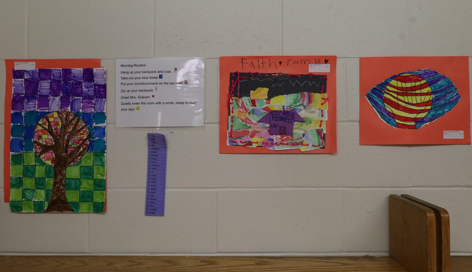Student artwork featured during the Harrington Elementary School Celebration of the Arts on Wednesday, May 27, 2026.