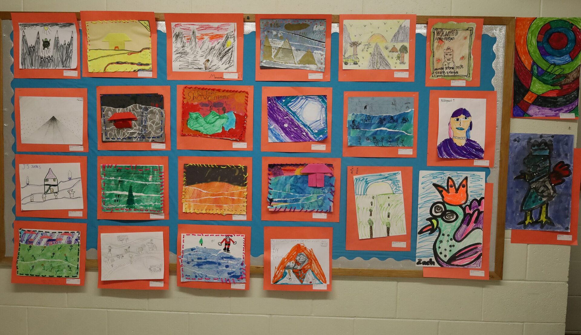 Student artwork featured during the Harrington Elementary School Celebration of the Arts on Wednesday, May 27, 2026.