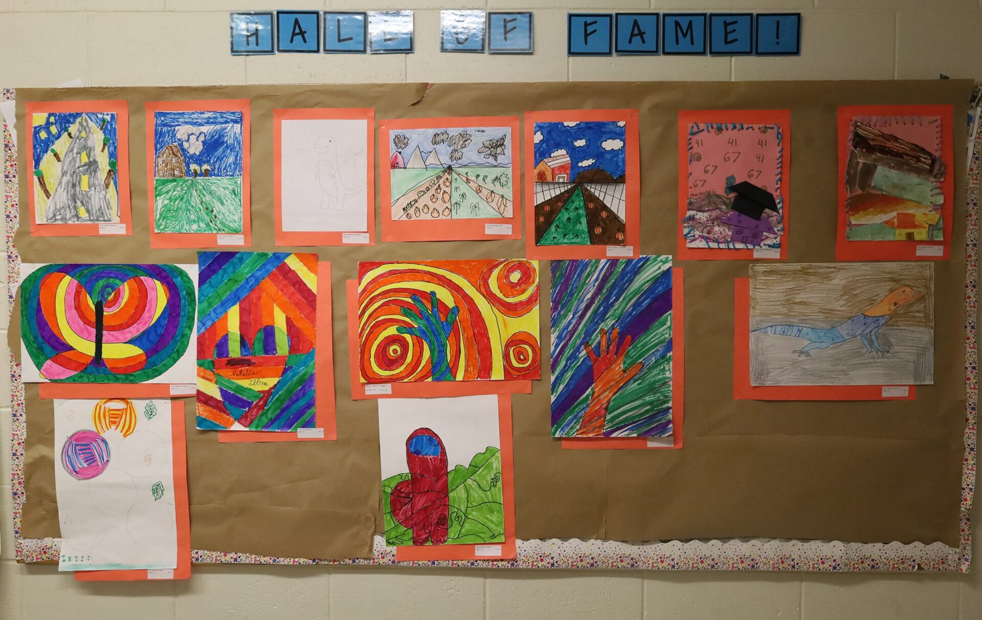 Student artwork featured during the Harrington Elementary School Celebration of the Arts on Wednesday, May 27, 2026.