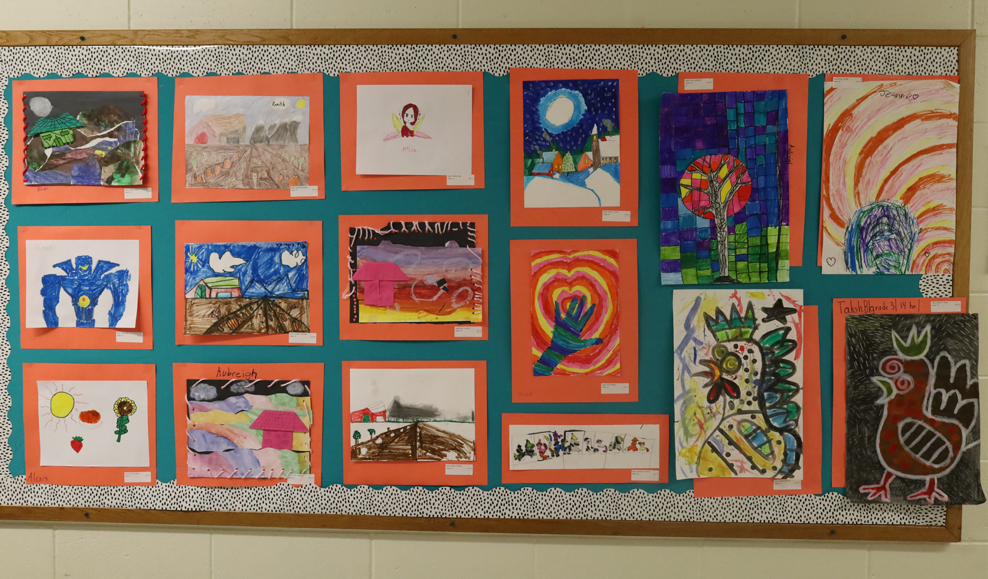 Student artwork featured during the Harrington Elementary School Celebration of the Arts on Wednesday, May 27, 2026.