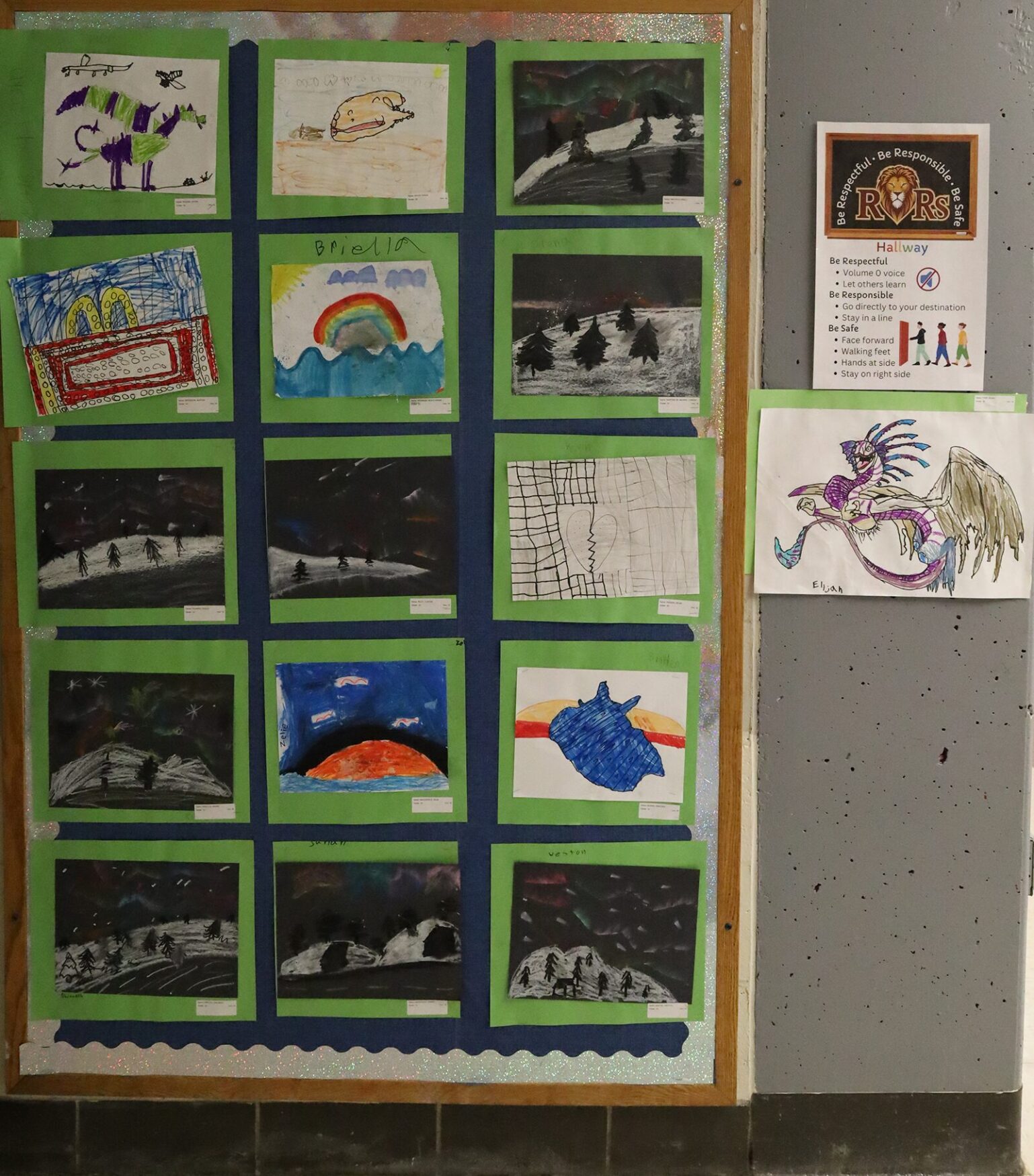 Student artwork featured during the Harrington Elementary School Celebration of the Arts on Wednesday, May 27, 2026.