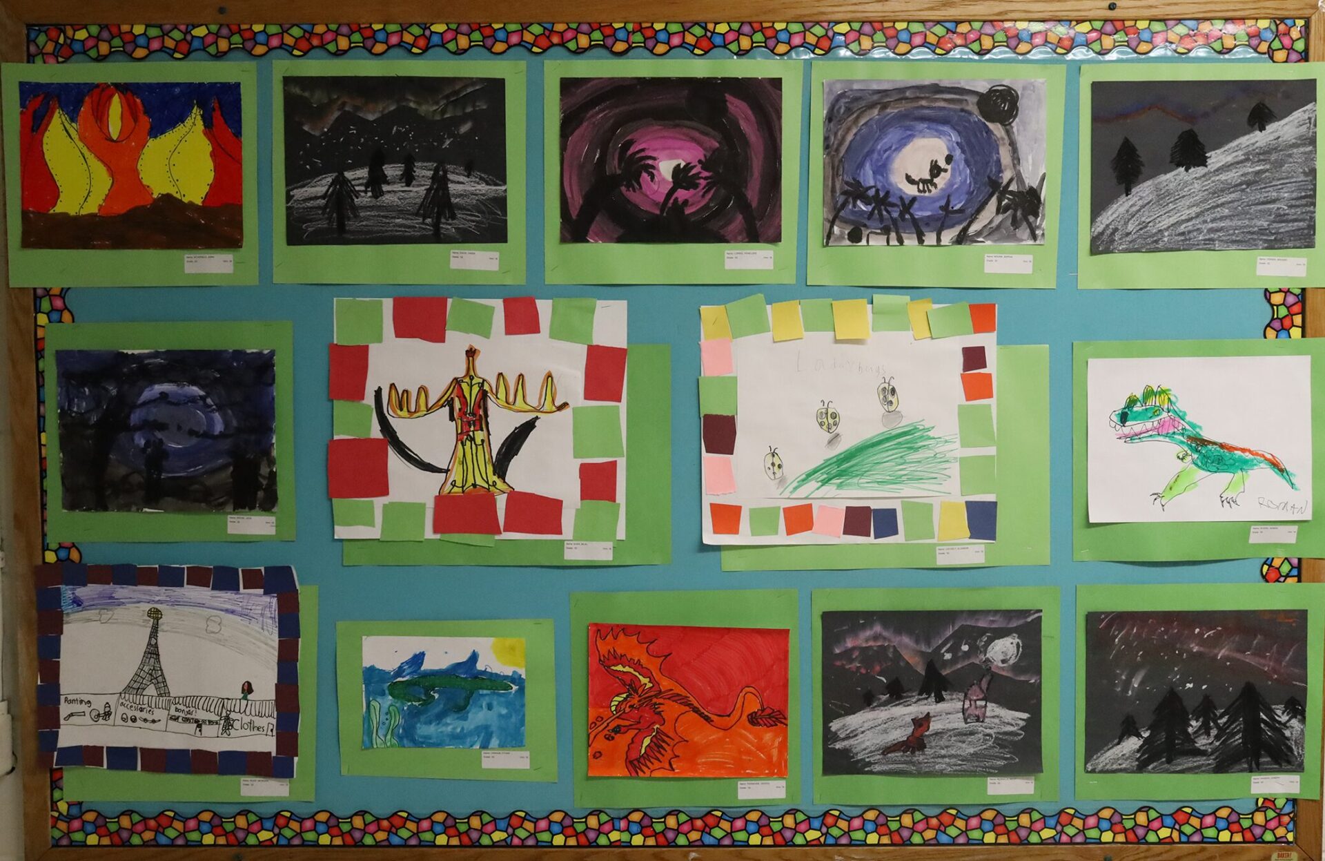 Student artwork featured during the Harrington Elementary School Celebration of the Arts on Wednesday, May 27, 2026.