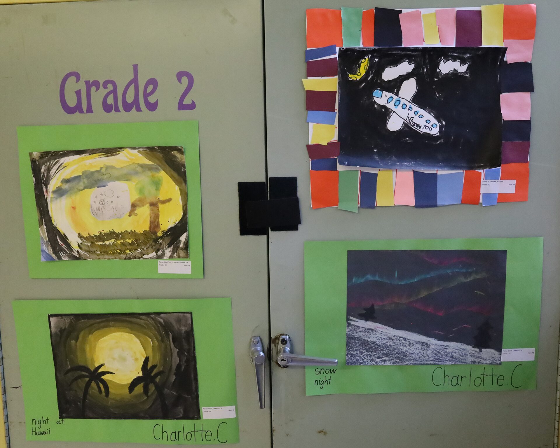 Student artwork featured during the Harrington Elementary School Celebration of the Arts on Wednesday, May 27, 2026.