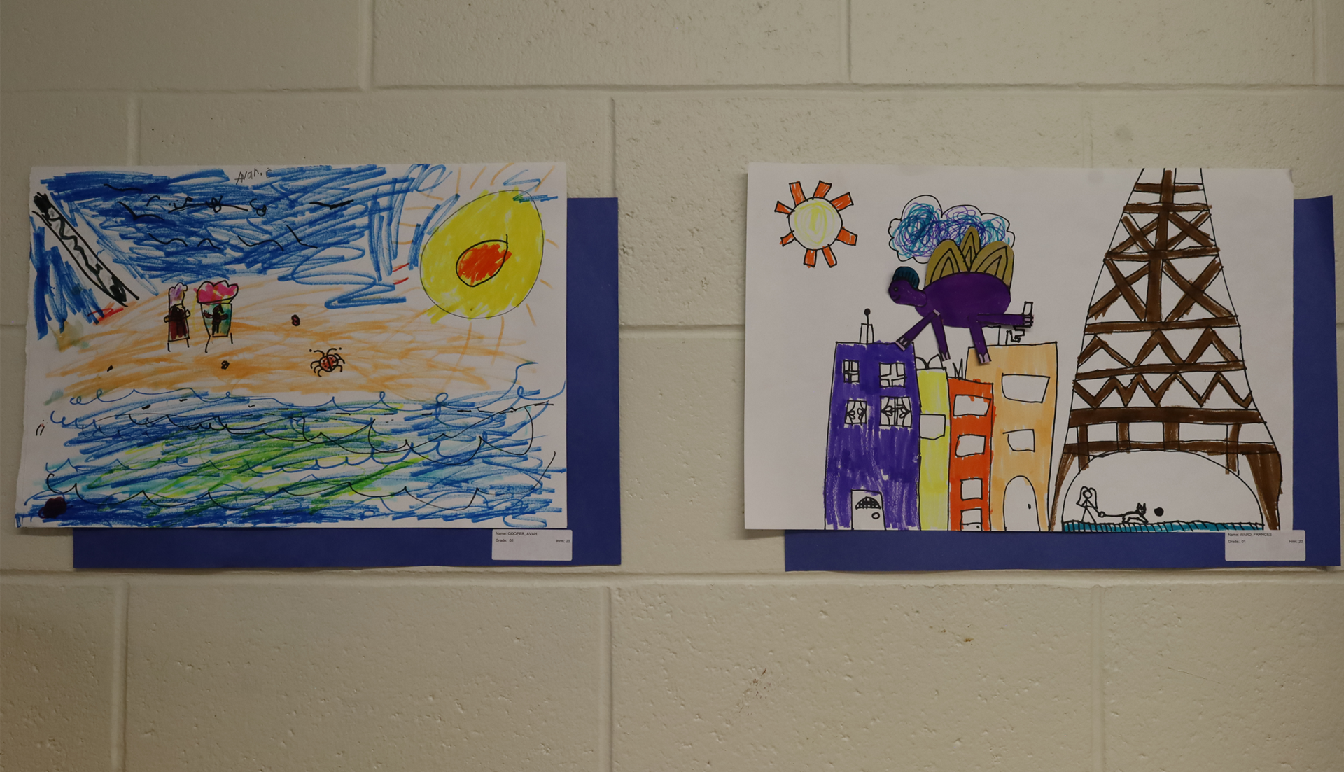 Student artwork featured during the Harrington Elementary School Celebration of the Arts on Wednesday, May 27, 2026.