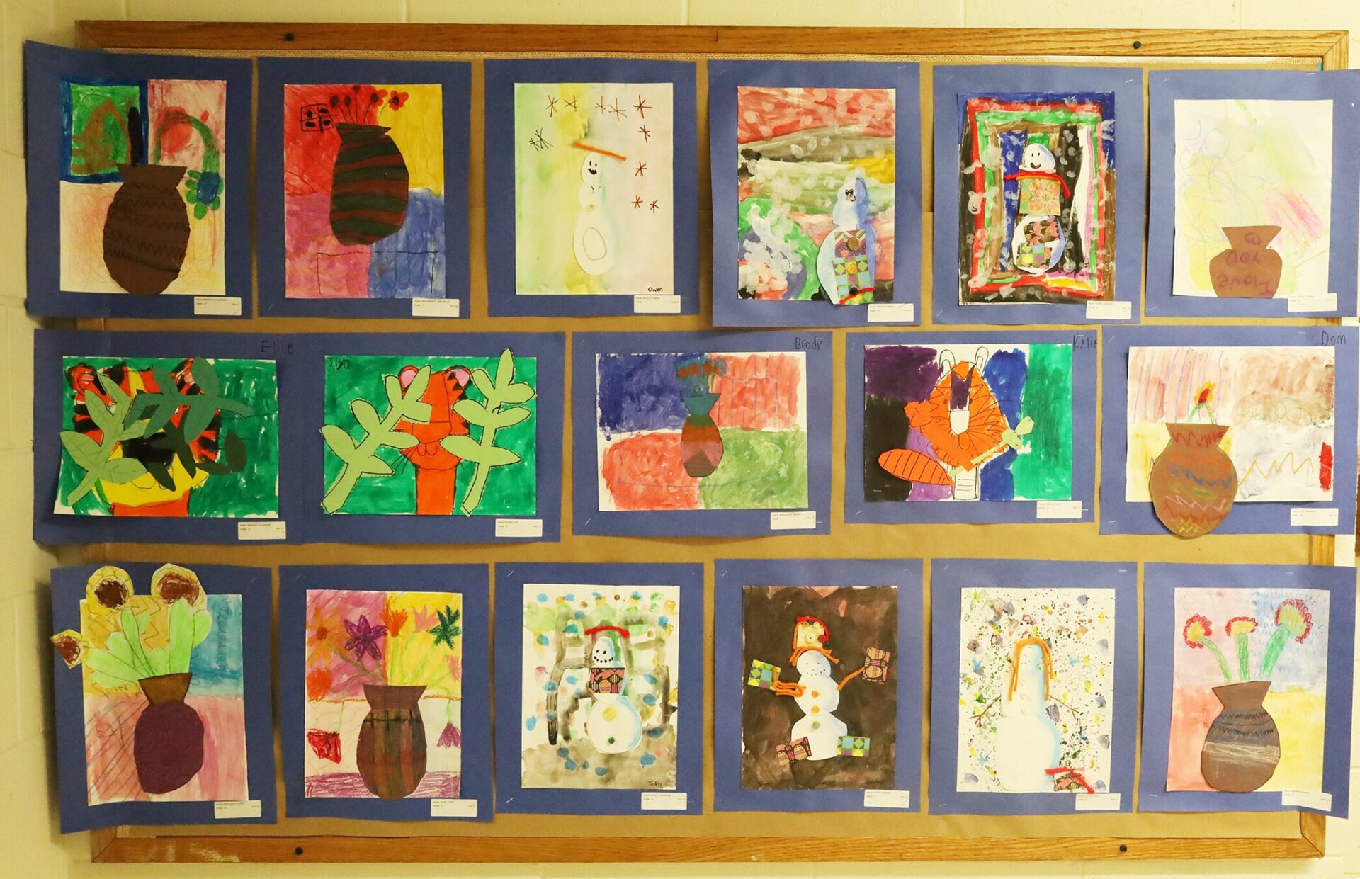 Student artwork featured during the Harrington Elementary School Celebration of the Arts on Wednesday, May 27, 2026.