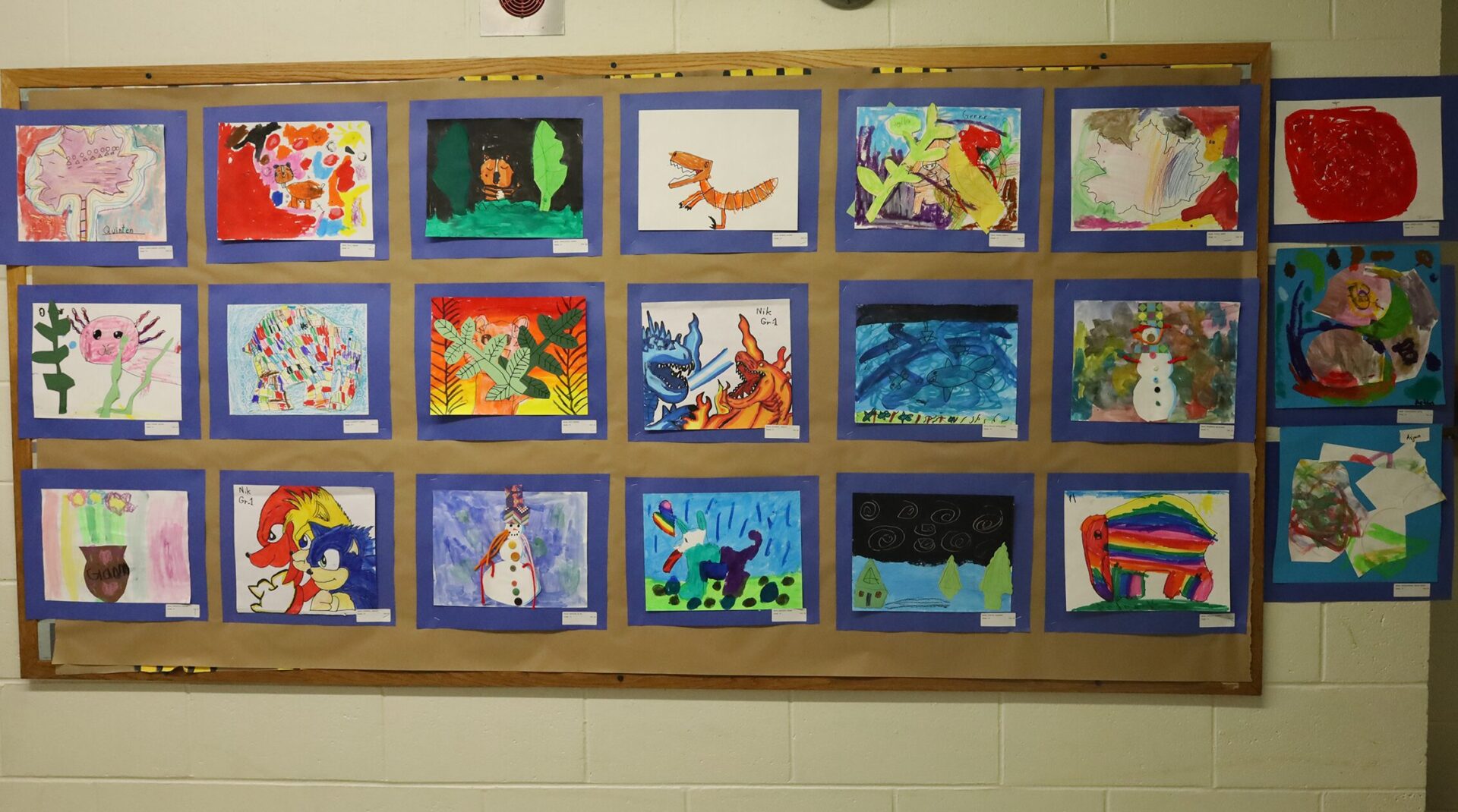 Student artwork featured during the Harrington Elementary School Celebration of the Arts on Wednesday, May 27, 2026.