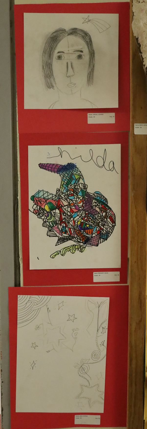 Student artwork featured during the Harrington Elementary School Celebration of the Arts on Wednesday, May 27, 2026.