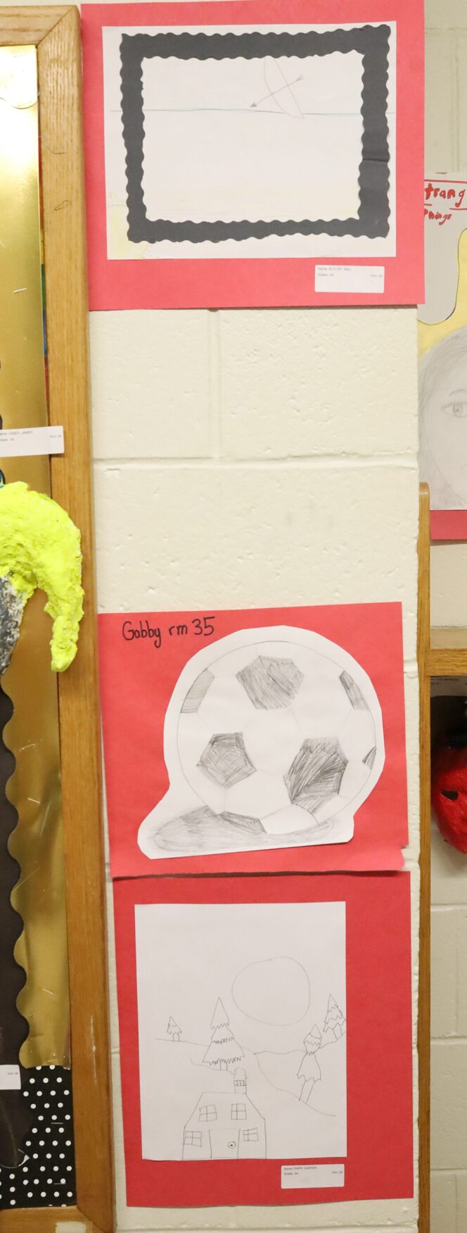 Student artwork featured during the Harrington Elementary School Celebration of the Arts on Wednesday, May 27, 2026.