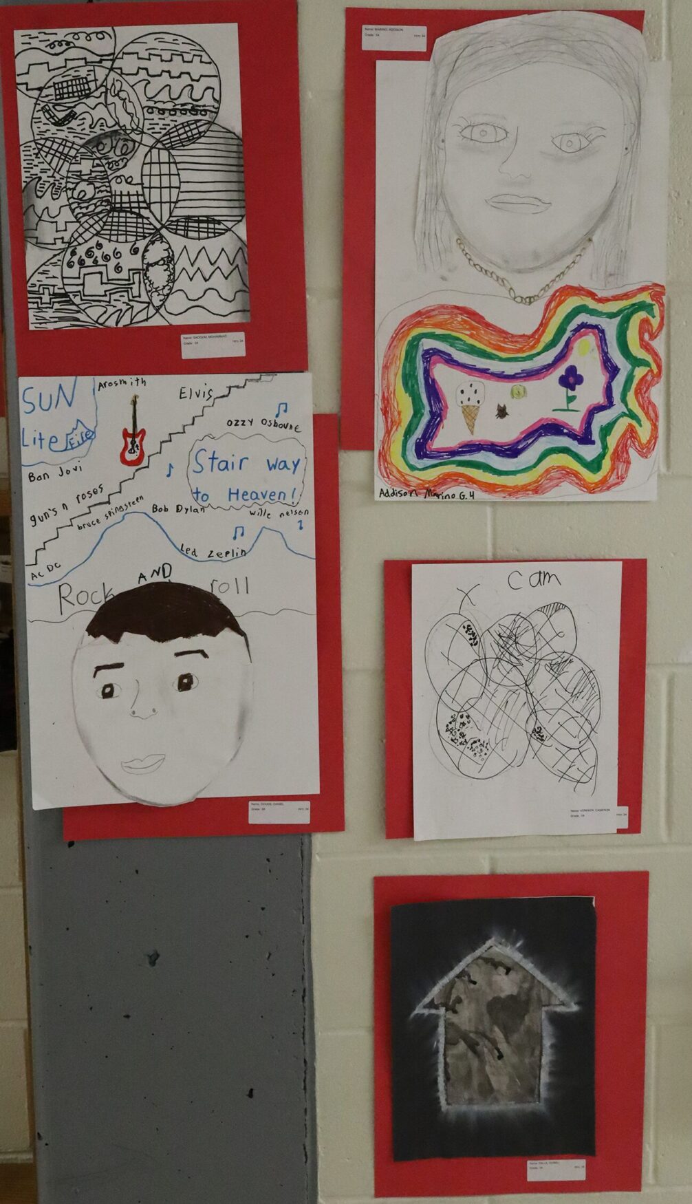 Student artwork featured during the Harrington Elementary School Celebration of the Arts on Wednesday, May 27, 2026.