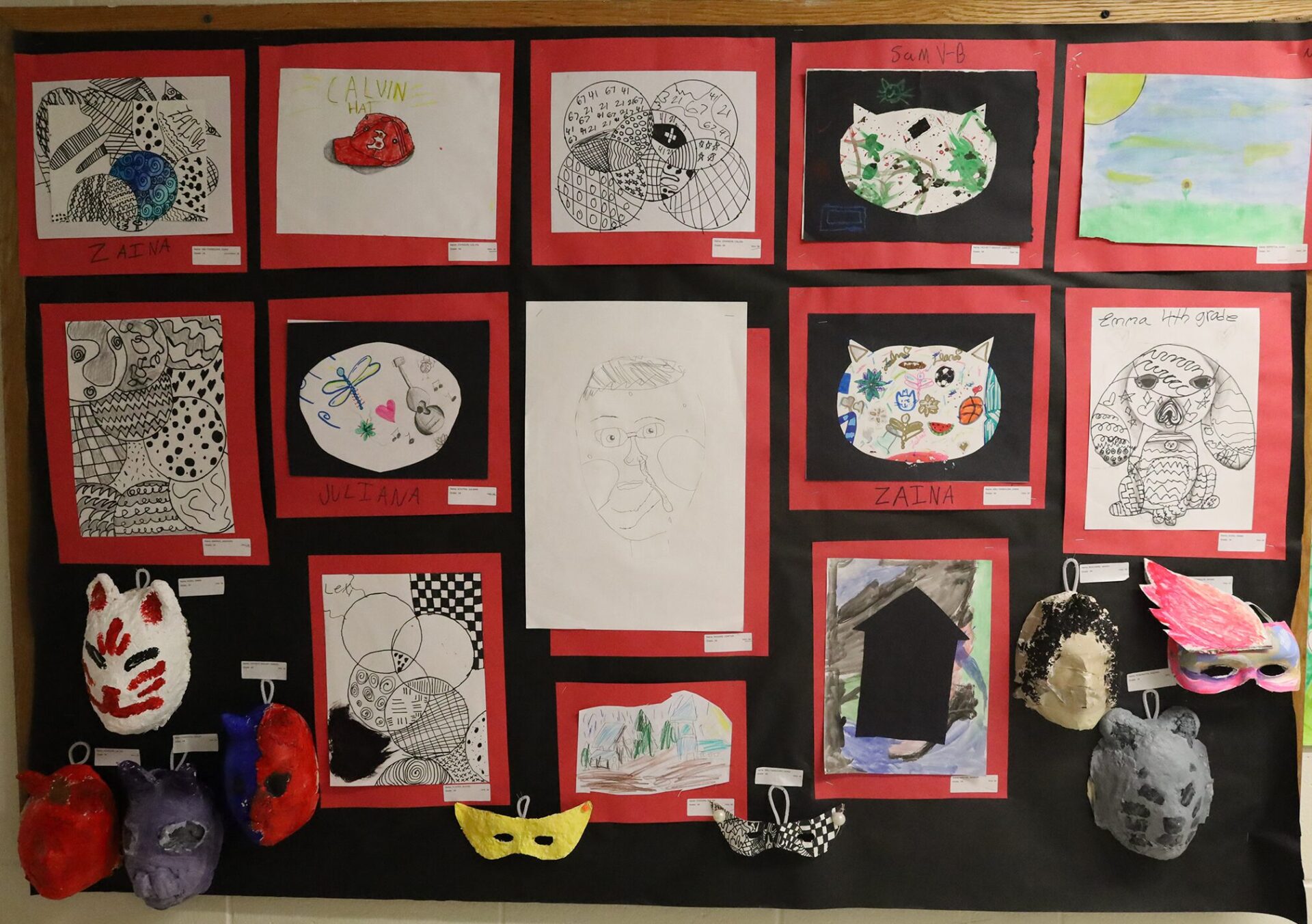 Student artwork featured during the Harrington Elementary School Celebration of the Arts on Wednesday, May 27, 2026.