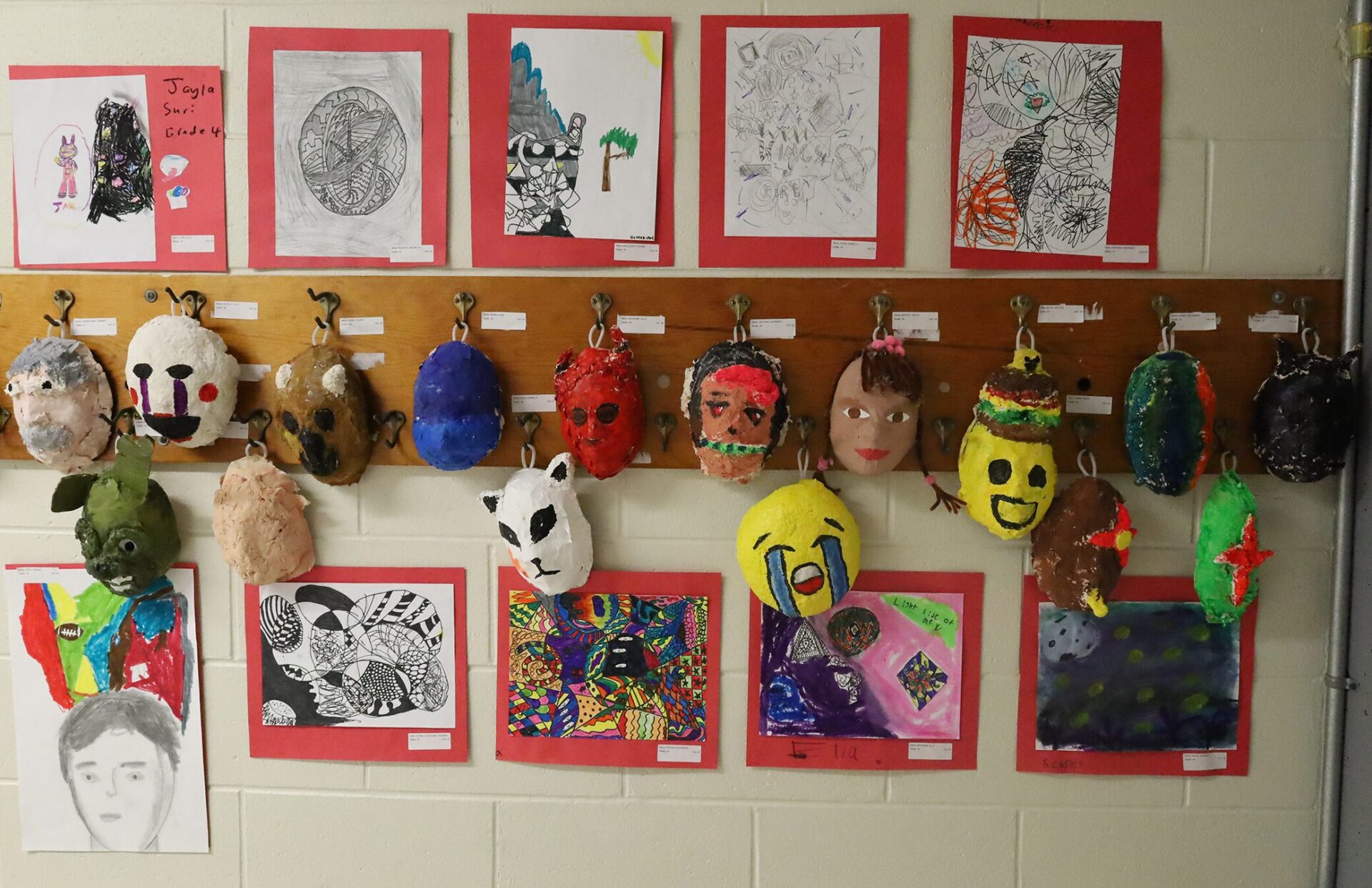 Student artwork featured during the Harrington Elementary School Celebration of the Arts on Wednesday, May 27, 2026.