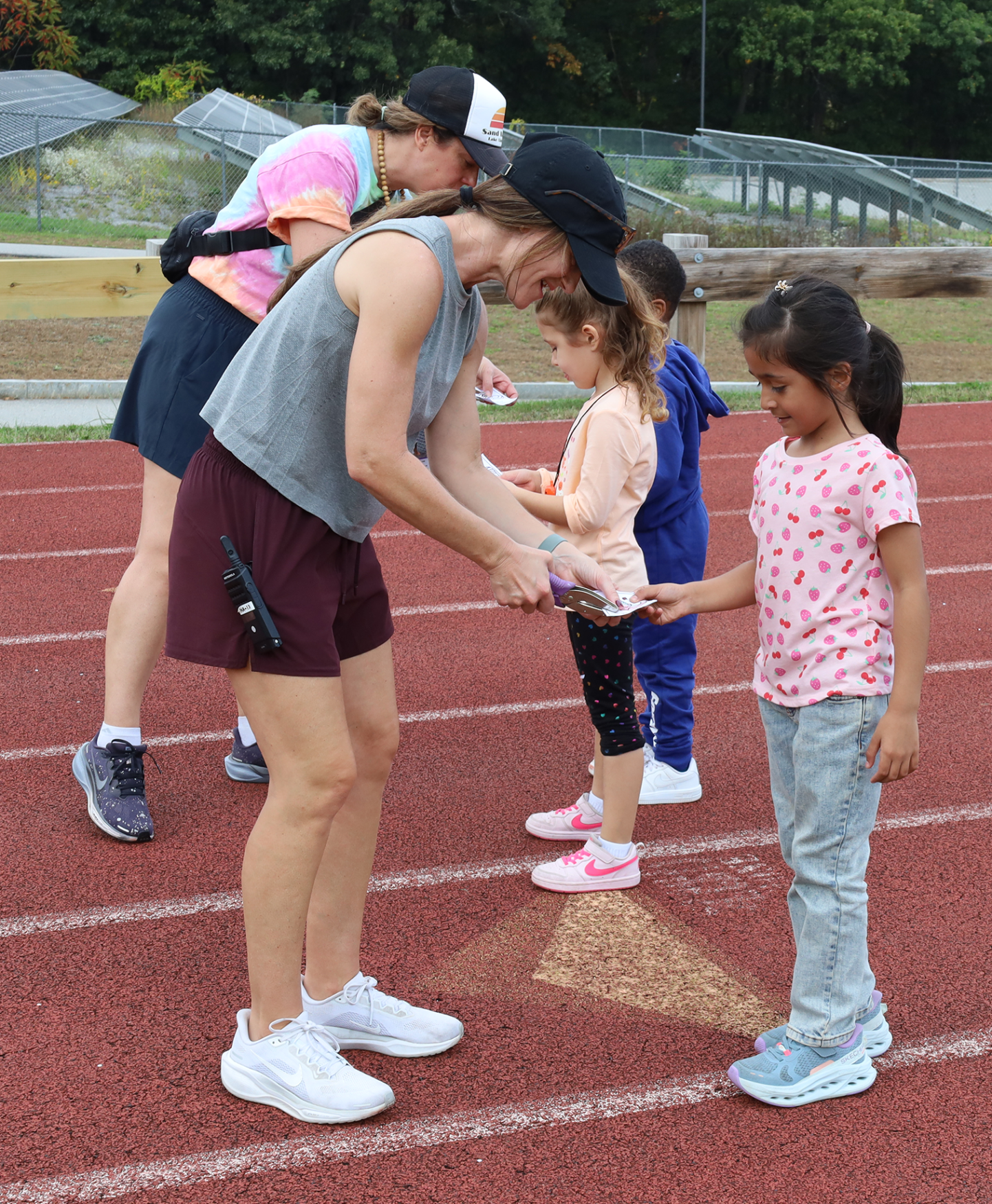 Kindergarteners participate in the Harrington Elementary School Walk-A-Thon on Friday, October. 2, 2026.