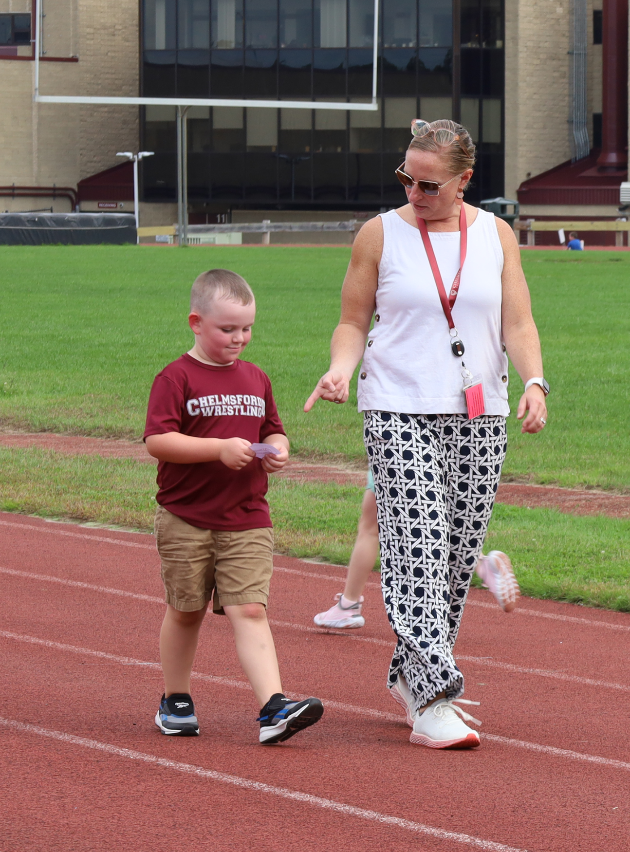 Kindergarteners participate in the Harrington Elementary School Walk-A-Thon on Friday, October. 2, 2026.