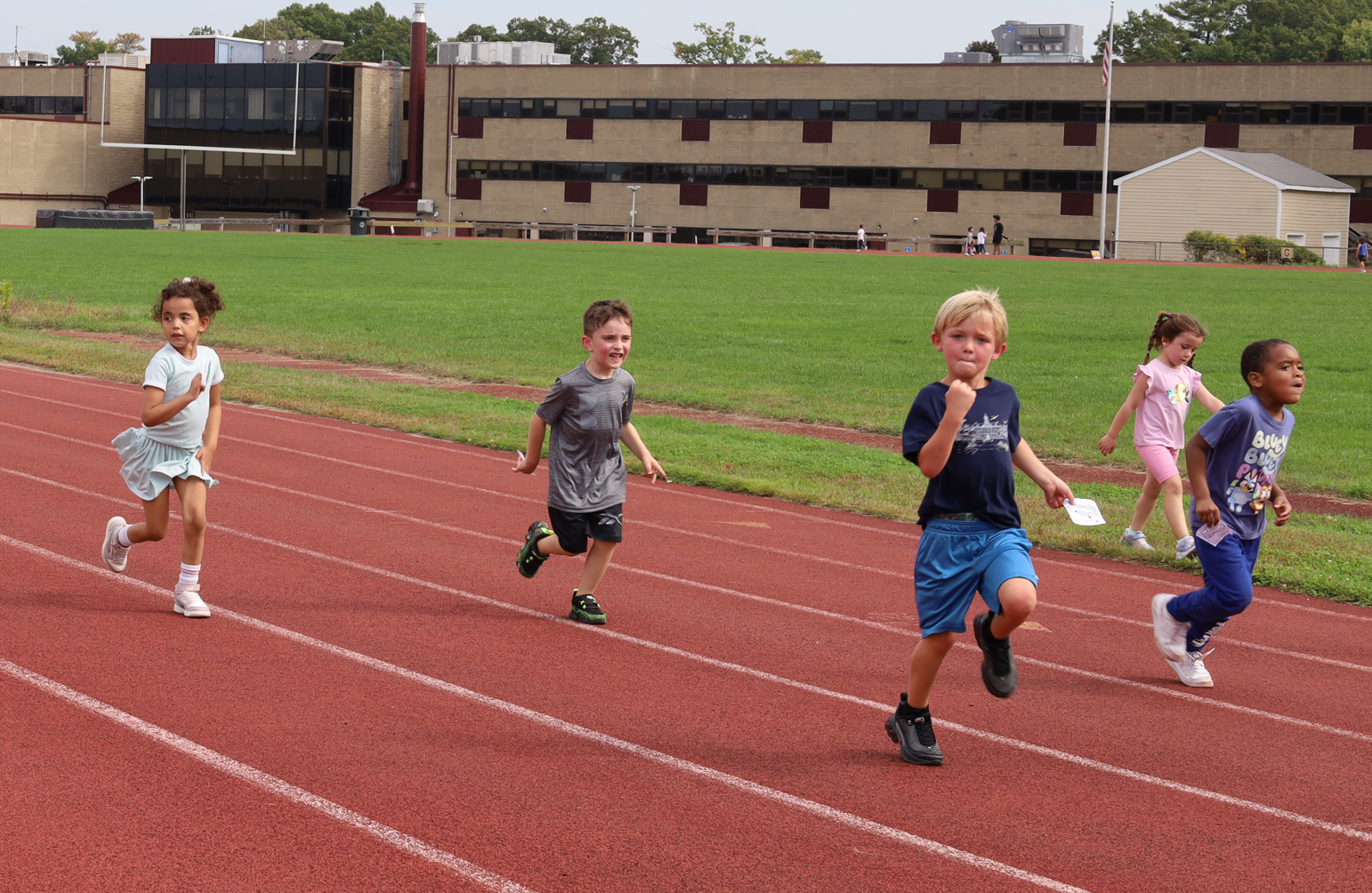 Kindergarteners participate in the Harrington Elementary School Walk-A-Thon on Friday, October. 2, 2026.